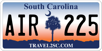 SC license plate AIR225