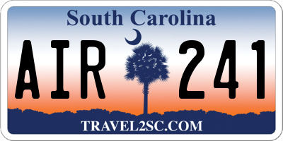 SC license plate AIR241