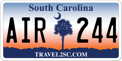 SC license plate AIR244