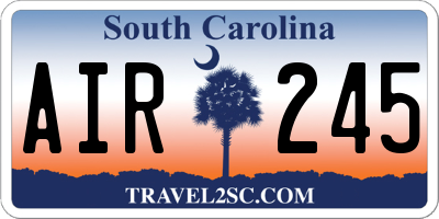SC license plate AIR245