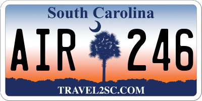 SC license plate AIR246