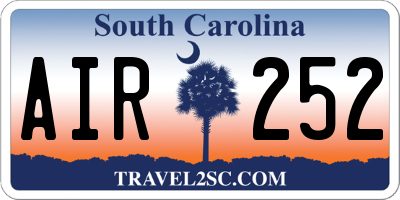 SC license plate AIR252