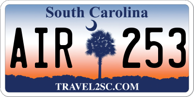 SC license plate AIR253