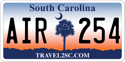 SC license plate AIR254