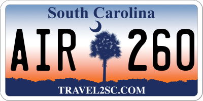 SC license plate AIR260