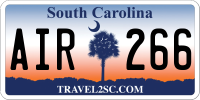 SC license plate AIR266