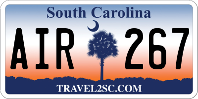 SC license plate AIR267