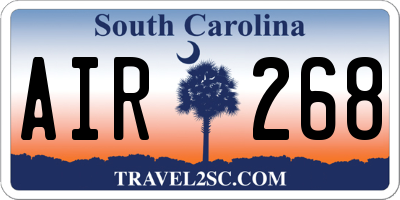 SC license plate AIR268