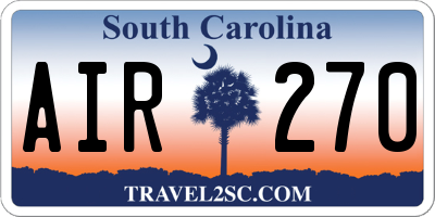 SC license plate AIR270