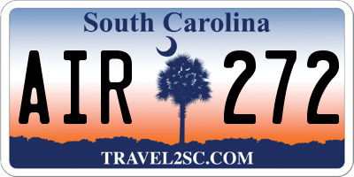 SC license plate AIR272