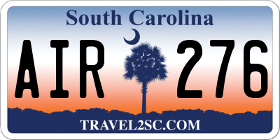 SC license plate AIR276