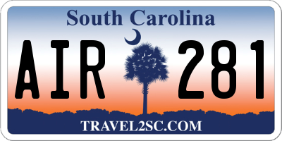 SC license plate AIR281