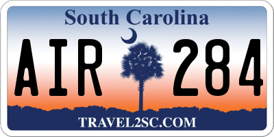 SC license plate AIR284