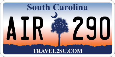 SC license plate AIR290