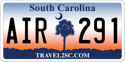SC license plate AIR291