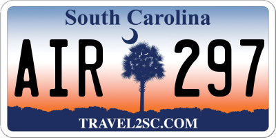 SC license plate AIR297