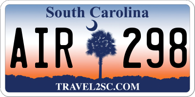 SC license plate AIR298
