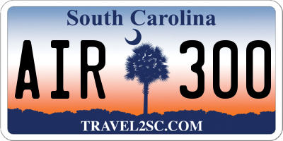 SC license plate AIR300