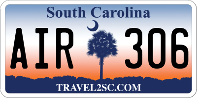 SC license plate AIR306