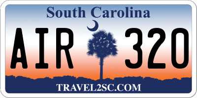 SC license plate AIR320