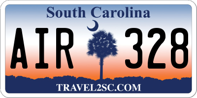 SC license plate AIR328