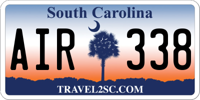 SC license plate AIR338