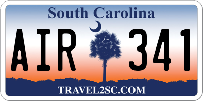SC license plate AIR341