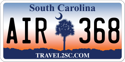 SC license plate AIR368