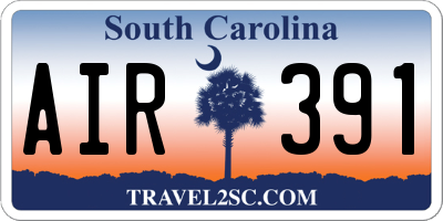 SC license plate AIR391