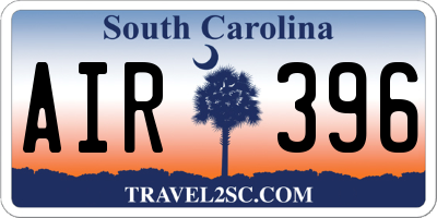 SC license plate AIR396
