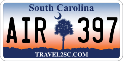 SC license plate AIR397
