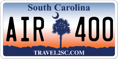 SC license plate AIR400