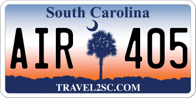 SC license plate AIR405