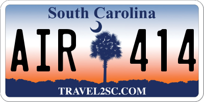 SC license plate AIR414