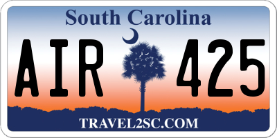 SC license plate AIR425