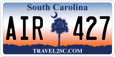 SC license plate AIR427