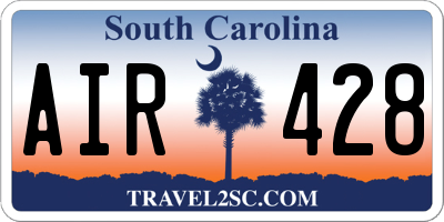 SC license plate AIR428