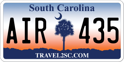 SC license plate AIR435