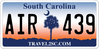 SC license plate AIR439