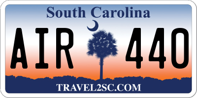 SC license plate AIR440