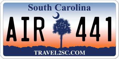SC license plate AIR441