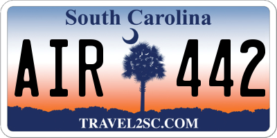SC license plate AIR442