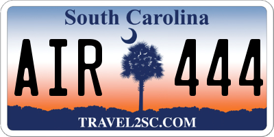 SC license plate AIR444