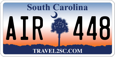 SC license plate AIR448