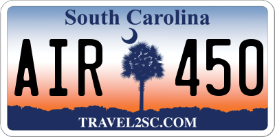 SC license plate AIR450