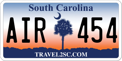 SC license plate AIR454