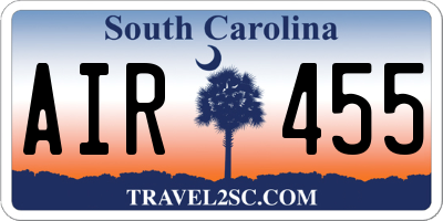 SC license plate AIR455