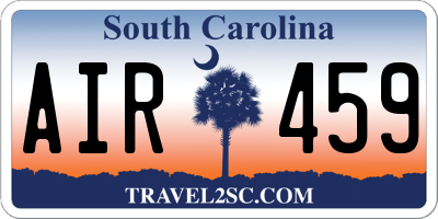 SC license plate AIR459