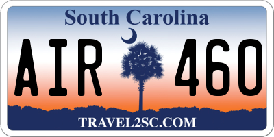SC license plate AIR460