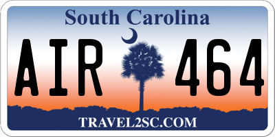 SC license plate AIR464